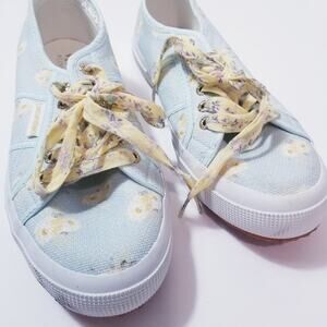 SUPERGA x Love Shank Fancy Blue Bird Floral Low Top Sneakers